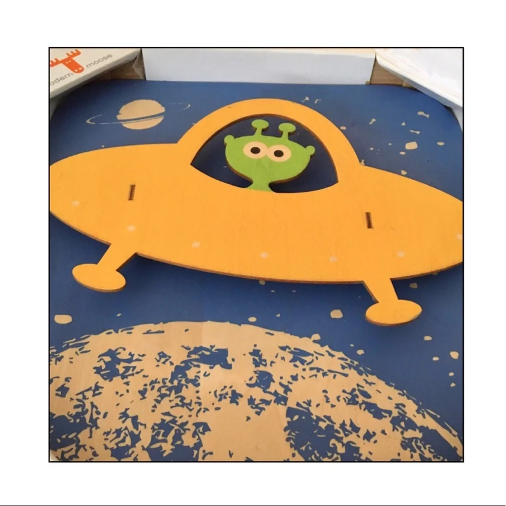 Kid’s 3D Alien Wooden Wall Art by Modern Moose
